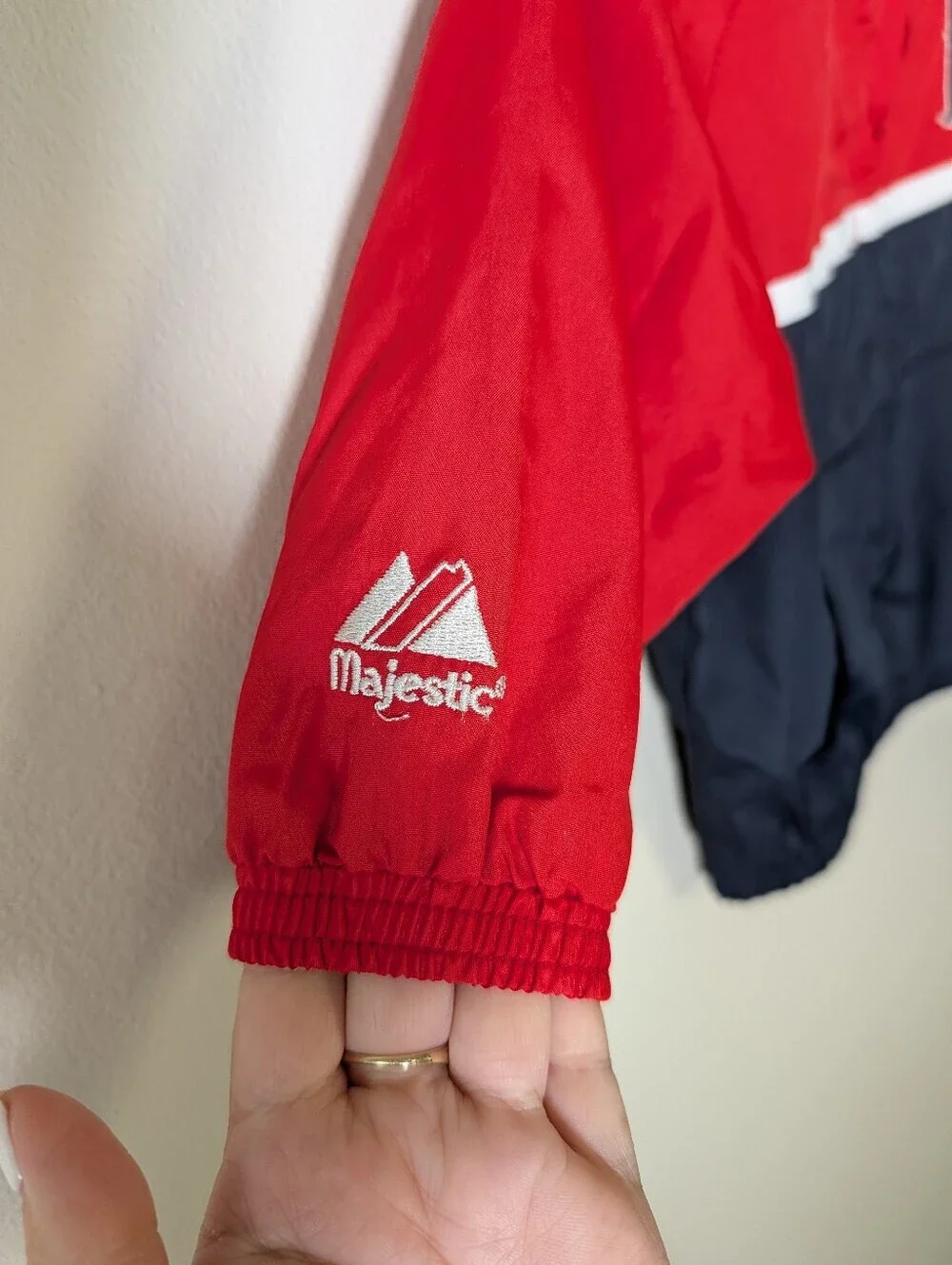 Majestic Boston Red Socks Infant Windbreaker Jacket Sz 6/9 Months